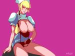 1girl animated animated_gif blonde_hair breasts censored cleavage cum ejaculation futanari gif hat long_hair masturbation nurse orgasm original penis sammohung solo