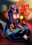 batman batman_(series) black_hair bruce_wayne catwoman cowgirl_position dc_comics girl_on_top justicehentai.com orange_lantern palcomix selina_kyle tagme vaginal