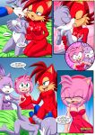 1boy 2_girls amy_rose animal_ears anthro archie_comics bbmbbf big_breasts black_nose blaze_the_cat blue_eyes breast_grab breasts burning_love closed_eyes cum cum_in_mouth cum_in_pussy cum_inside cum_on_body cum_on_breasts erect_nipples erect_penis fiona_fox furry grabbing_own_breast green_eyes half-closed_eyes kissing looking_pleasured moaning mobius_unleashed nic_the_weasel nicolette_the_weasel nipples open_mouth palcomix penetration penis purple_fur red_fur riding riding_penis sega sonic_(series) sonic_the_hedgehog sonic_the_hedgehog_(series) tail yuri