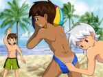 3boys albedo_(ben_10) ass ben_10 ben_tennyson boy ken_tennyson multiple_boys nude yaoi