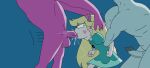  1girl 2boys blonde_hair couples cum_in_mouth fellatio forced_oral horns irrumatio monsters oral penis penis_in_mouth star_butterfly star_vs_the_forces_of_evil 