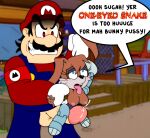  archie_comics bunnie_rabbot crossover huge_cock malleo mario meme sega weegee 