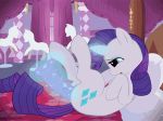 dildo equine friendship_is_magic gif my_little_pony pony rarity_(mlp) solo telekinesis unicorn white_fur