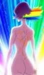  1girl female_only kill_la_kill kiryuuin_ragyo milf multicolored_hair nude ragyo_kiryuuin rainbow_pattern rear_view solo_female 