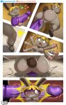  1girl anal animal_crossing anthro anus ass ass big_ass big_ass blonde_hair blush bonbon_(animal_crossing) breasts bunny_girl comic commission digital_media_(artwork) dildo female_only flip_flops furry grey_fur internal internal_view jackintaro nintendo nipples pussy sex_toy 