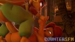  animated countersfm donkey_kong_(series) futanari mario_(series) mp4 nintendo no_sound princess_daisy tagme tiny_kong video 