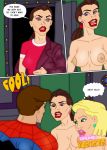 aunt_may betty_brant blonde_hair brunette comic cum fellatio filming huge_breasts marvel mary_jane_watson masturbation online_superheroes peter_parker red_hair reporter spider-man spider-man:_the_animated_series spider-man_(series) torn_clothes