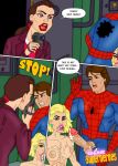 aunt_may betty_brant blonde_hair brunette comic cum fellatio filming huge_breasts marvel mary_jane_watson masturbation online_superheroes peter_parker red_hair reporter spider-man spider-man:_the_animated_series spider-man_(series) torn_clothes