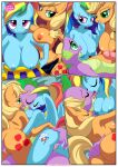 applejack applejack_(mlp) bbmbbf blonde blonde_hair comic equestria_untamed friendship_is_magic furry hasbro my_little_pony palcomix rainbow_dash rainbow_dash_(mlp) rainbow_hair spike spike's_ultimate_fantasies_or_the_dragon_king's_harem spike_(mlp)