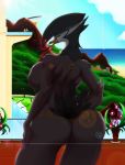  anthro ass avian big_ass big_breasts bikini blush breasts darthsaburou female furry huge_breasts nintendo pokemon pokemorph staraptor tight_clothing video_games 