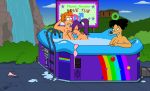 amy_wong futurama hot_tub philip_j._fry spider-matt tagme text turanga_leela