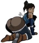 ass avatar:_the_last_airbender dark-skinned_female korra looking_back omarsin the_legend_of_korra the_legend_of_korra*