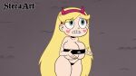 1girl 1girl 1girl bikini_bottom blonde_female blonde_hair blue_eyes breasts disney disney_channel edit female_only hairband heart_cheeks horns_hairband light_skin long_hair screencap screenshot screenshot_edit solo_female star_butterfly star_vs_the_forces_of_evil steca tagme thelazyart tight_clothing