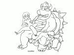 bowser double_penis gif hemipenes large_insertion large_penis monochrome nude princess_daisy princess_peach