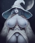 blue_eyes blue_hair blue_skin elden_ring gigantic_ass gigantic_breasts hourglass_figure milf ranni_(elden_ring) ranni_the_witch sexy shinyglute