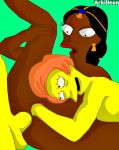 edna_krabappel fisting manjula_nahasapeemapetilon tagme the_simpsons yellow_skin