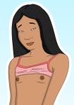 asian black_hair connie_souphanousinphone dark_skin flat_chested king_of_the_hill pink_skirt tank_top