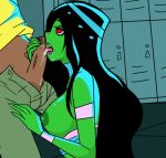 asexualfrustration black_hair breasts_out danny_phantom desiree fellatio green_skin long_hair oral red_eyes saliva sideboob tongue tucker_foley