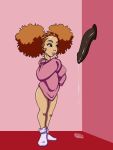  brown_hair cum glory_hole green_eyes jazmine_dubois mrsamson00_(artist) solo the_boondocks travis_green 