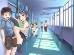 anal ass breasts ecchi sex green_hair hallway hentai intercourse nipples no_panties principal pussy school skirt student