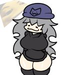  :3 big_breasts big_thighs blox1010(oc) female_only funny grey_hair jp20414(artist) 