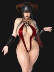  1girl alluring bare_legs big_breasts black_hair daz_studio eliza eliza_(tekken) female_abs gcb gcbryona horns namco sling_bikini tekken tekken_7 vampiress 