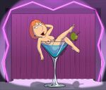 ass blackzacek breasts cocktail_glass erect_nipples family_guy lois_griffin nude shaved_pussy thighs