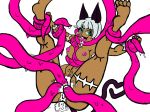 artist_request cat_ears cat_girl dark-skinned_female lab_zero_games ms._fortune_(skullgirls) nadia_fortune nekomimi scars skullgirls tentacle_rape