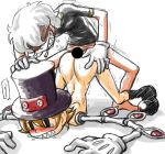  ambiguous_penetration artist_request ass_up censored face_down leduc_(skullgirls) peacock_(skullgirls) shaking skullgirls sweat 