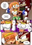 big_breasts breast_fondle breast_grab breasts comic incest otakon_(artist) pachacamac sonic text tikal_the_echidna