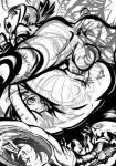  cerebella_(skullgirls) chink dark-skinned_female feng_(skullgirls) futa_on_female futanari huge_breasts monochrome skullgirls vaginal vice-versa_(skullgirls) 