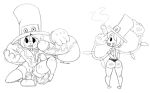  anal_insertion ass cigar dildo_in_ass disembodied_penis monochrome multiple_penises nude_female peacock_(skullgirls) skullgirls zeeman 