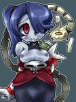 artist_request breasts_out_of_clothes embarrassed leviathan_(skullgirls) sienna_contiello skullgirls squigly_(skullgirls)