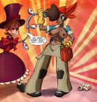 2girls big_breasts chogori chogori_(artist) dark-skinned_female peacock_(skullgirls) roxie_(skullgirls) skullgirls torn_clothes