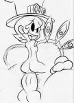  ambiguous_penetration monochrome no-ink nude_female peacock_(skullgirls) penis praiz!_(artist) size_difference skullgirls 