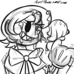  monochrome no-ink peacock_(skullgirls) skullgirls 