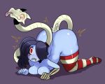 1girl anal ass blue_skin blush creature eric_lowery female happy_sex huge_ass leviathan_(skullgirls) nude sex sienna_contiello skullgirls smile squigly_(skullgirls) sssonic2 stitched_mouth striped_legwear sweat thighhighs zombie zombie_girl