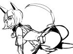 artist_request cat_ears cat_girl dark-skinned_female lab_zero_games monochrome ms._fortune_(skullgirls) nadia_fortune nekomimi scars skullgirls