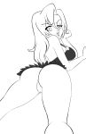 1girl anus ass breasts female legs monochrome skullgirls slim2k6 solo uncensored valentine_(skullgirls)