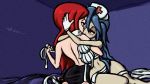 big_breasts erin_fitzgerald eyepatch hair_over_one_eye huge_breasts lab_zero_games long_hair nurse_cap nurse_uniform parasoul_(skullgirls) red_hair skullgirls southpawper topless_(female) vaginal valentine_(skullgirls) yellow_eyes yuri