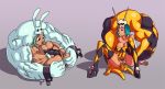 cerebella_(skullgirls) dark-skinned_female fingering_ass fingering_pussy huge_breasts mnogobatko skullgirls spreading_ass vice-versa_(skullgirls)