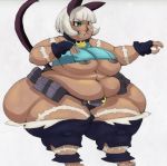 artist_request cat_ears cat_girl dark-skinned_female fat lab_zero_games ms._fortune_(skullgirls) nadia_fortune nekomimi scars skullgirls