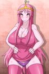 adventure_time big_breasts breasts cleavage dr.bug pink_eyes pink_hair princess_bonnibel_bubblegum princess_bubblegum smile solo