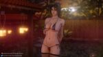 1girl 3d alluring areola athletic_female big_breasts bikini blender bouquetman breasts female_abs female_only fit_female hot kunoichi nipples sexy soul_calibur taki voluptuous