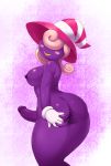  anus areolae ass big_ass big_breasts big_penis breasts female full-package_futanari futanari ghost ghost_girl looking_at_viewer looking_back nintendo nipples nude paper_mario paper_mario:_the_thousand_year_door penis purple_skin shadow_siren solo striped_hat super_mario_bros. trap tsudanym vivian_(paper_mario) witch_hat 