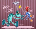 eltonpot feather furry robot universal_studios woody_woodpecker woody_woodpecker_(series)