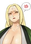 1girl anger_vein angry breasts cum cum_in_hair cum_on_face facial gutaigutai huge_breasts looking_at_viewer milf naruto naruto_shippuden tsunade