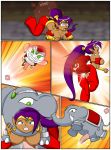 beastiality big_breasts breasts elephant erect_nipples erection monkey nega_shantae nipples quasi99 risky's_revenge_(comic) shantae shantae_(character) torn_clothes