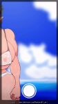 1girl bare_shoulders biceps big_breasts bikini breasts bulge bulge_under_swimsuit camera_view erect_penis erection fit_female futa hataraki_ari high_resolution horns humanoid hyper_breasts jiggling_breasts muscular_female nipples_visible_through_clothing penis pointy_ears pose red_hair short_hair solo_female solo_futa standing thick_thighs thighs visible_genitalia wet white_bikini wide_hips yellow_eyes