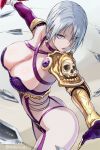 alluring big_breasts bikini_armor huge_ass huge_breasts isabella_valentine looking_at_viewer nakenashi soul_calibur soul_calibur_ii soul_calibur_iii soulcalibur_ii soulcalibur_iii thong